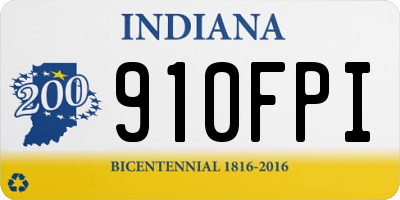 IN license plate 910FPI