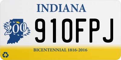 IN license plate 910FPJ