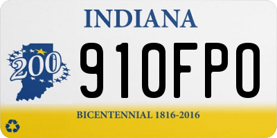 IN license plate 910FPO