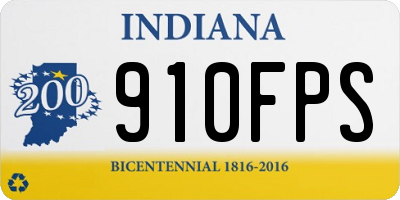 IN license plate 910FPS