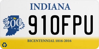 IN license plate 910FPU