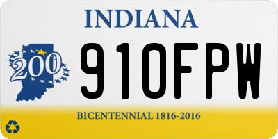 IN license plate 910FPW