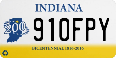 IN license plate 910FPY