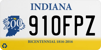IN license plate 910FPZ