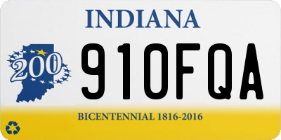 IN license plate 910FQA