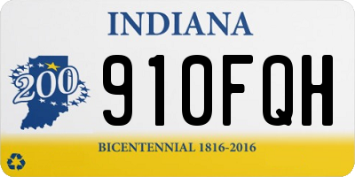 IN license plate 910FQH