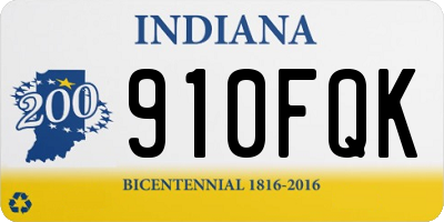 IN license plate 910FQK