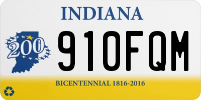 IN license plate 910FQM