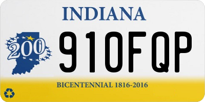 IN license plate 910FQP