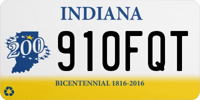 IN license plate 910FQT