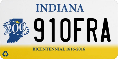 IN license plate 910FRA