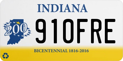 IN license plate 910FRE