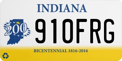 IN license plate 910FRG