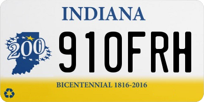 IN license plate 910FRH