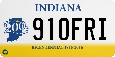 IN license plate 910FRI