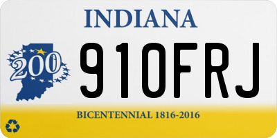 IN license plate 910FRJ