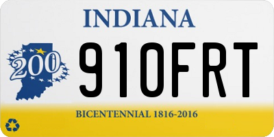 IN license plate 910FRT