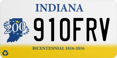 IN license plate 910FRV