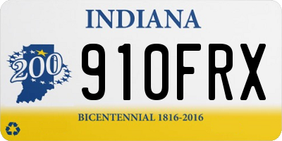 IN license plate 910FRX