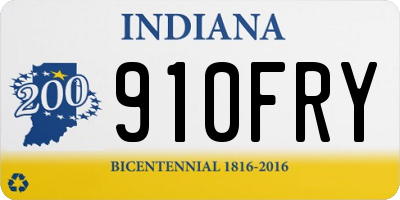IN license plate 910FRY