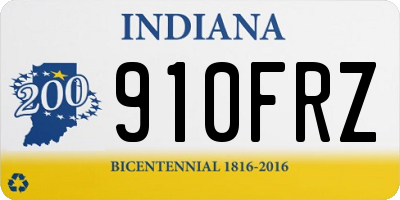 IN license plate 910FRZ