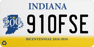 IN license plate 910FSE