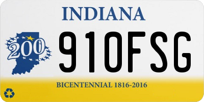 IN license plate 910FSG