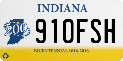 IN license plate 910FSH