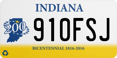 IN license plate 910FSJ