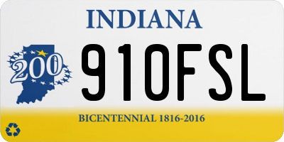 IN license plate 910FSL