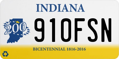 IN license plate 910FSN
