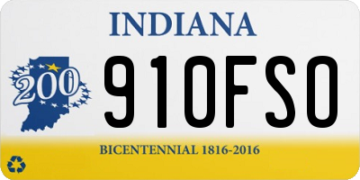 IN license plate 910FSO