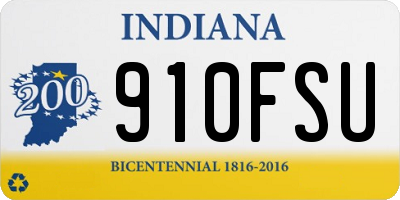 IN license plate 910FSU
