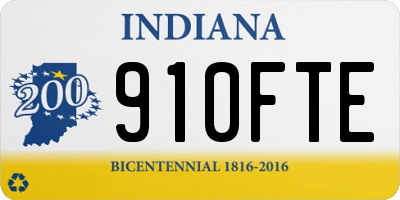 IN license plate 910FTE