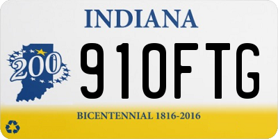IN license plate 910FTG