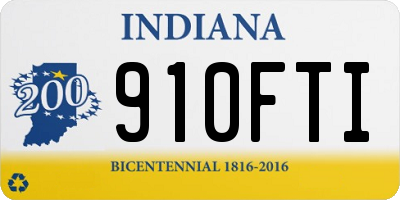 IN license plate 910FTI