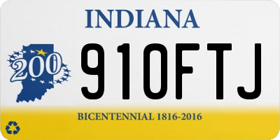 IN license plate 910FTJ