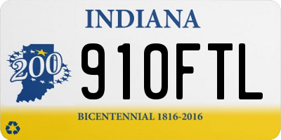 IN license plate 910FTL