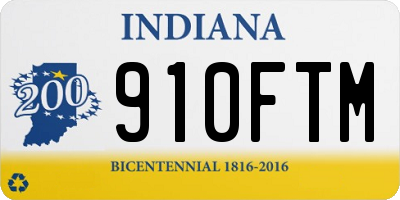 IN license plate 910FTM