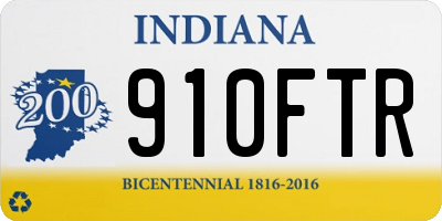 IN license plate 910FTR