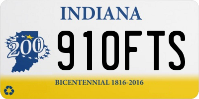IN license plate 910FTS
