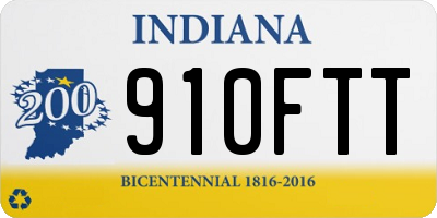 IN license plate 910FTT