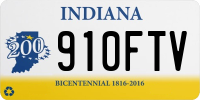 IN license plate 910FTV