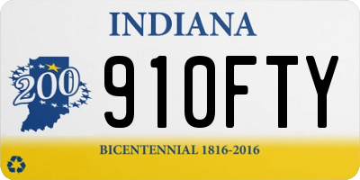 IN license plate 910FTY