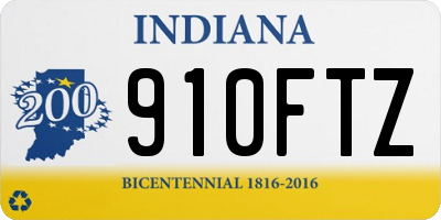 IN license plate 910FTZ