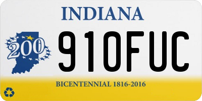 IN license plate 910FUC