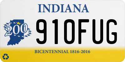 IN license plate 910FUG