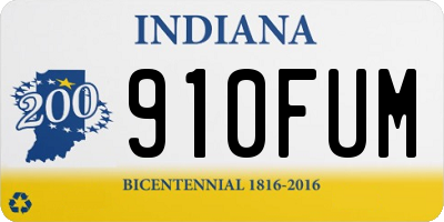 IN license plate 910FUM