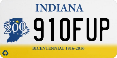 IN license plate 910FUP