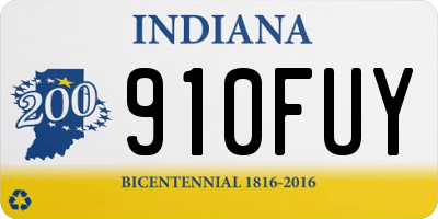 IN license plate 910FUY